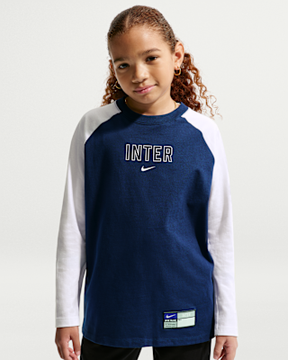 Inter Milan Older Kids' Nike Football Long-Sleeve T-Shirt. Nike SI
